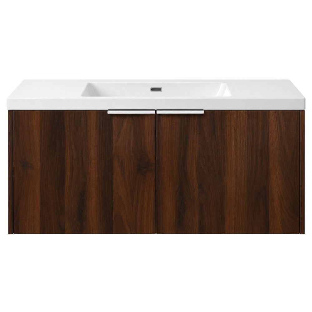 ExBrite Floating Vanity, California Walnut
