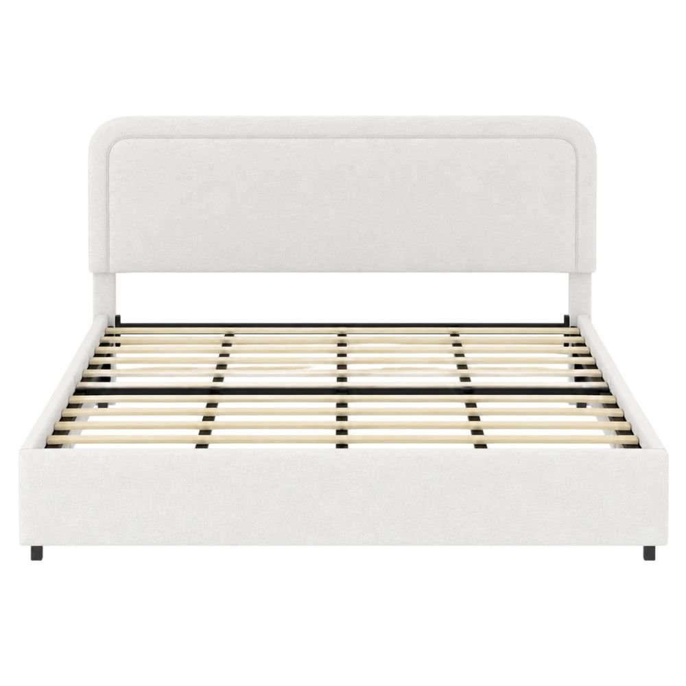 Liv Upholstered Platform Bed With 4-Drawer Storage