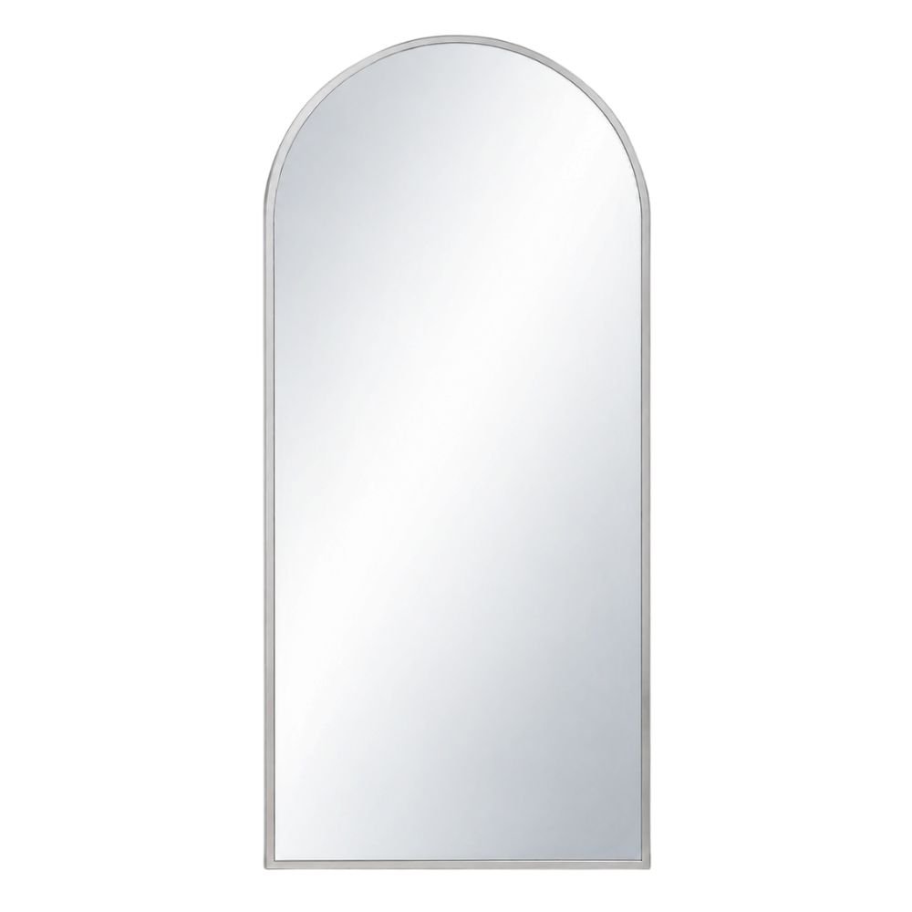 Arched medicine cabinet with mirror, 16 by 31 inches, three adjustable shelves, surface wall mount
