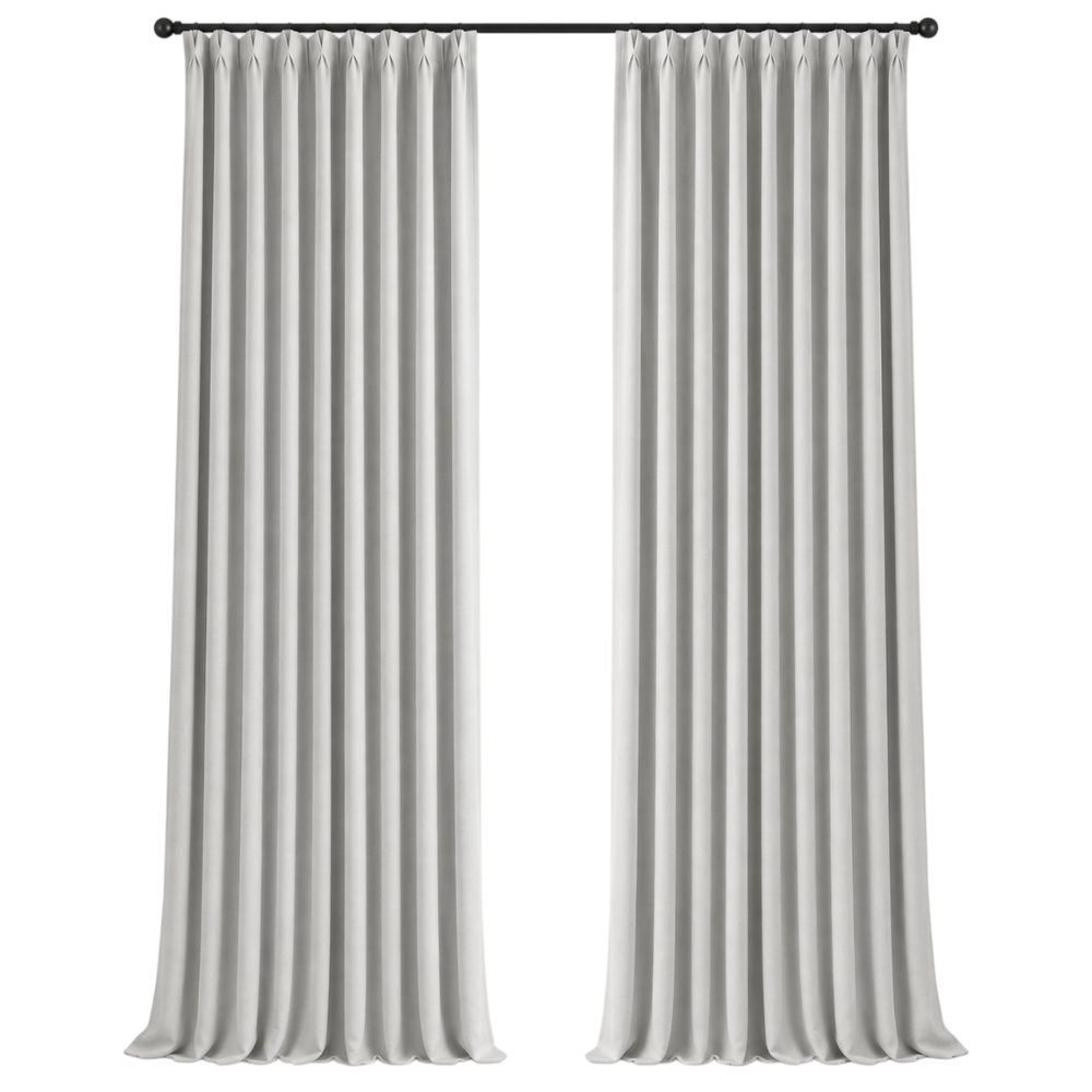 Atlanta 100% blackout curtain with triple-weave fabric, pleated header