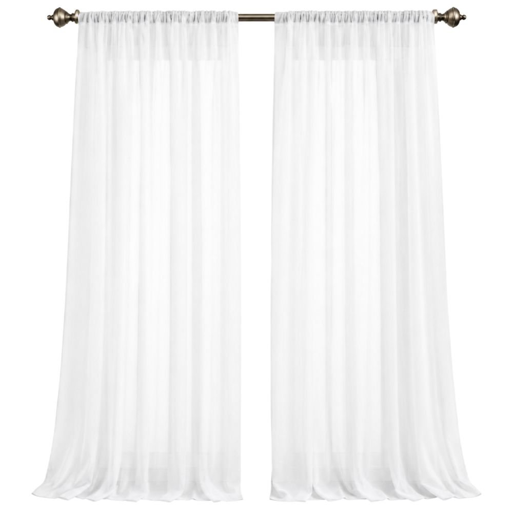 Best Home Fashion white sheer voile curtain panels