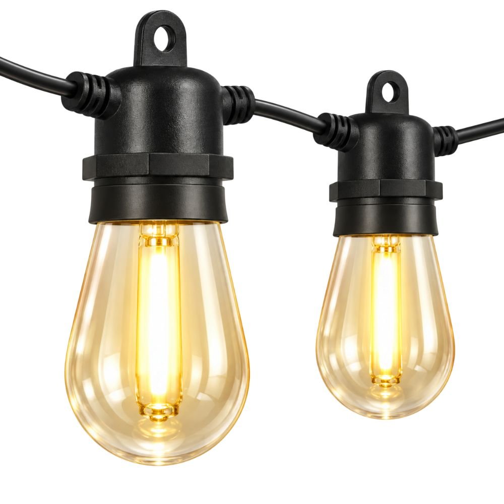 DGE Outdoor LED String Lights, 48FT