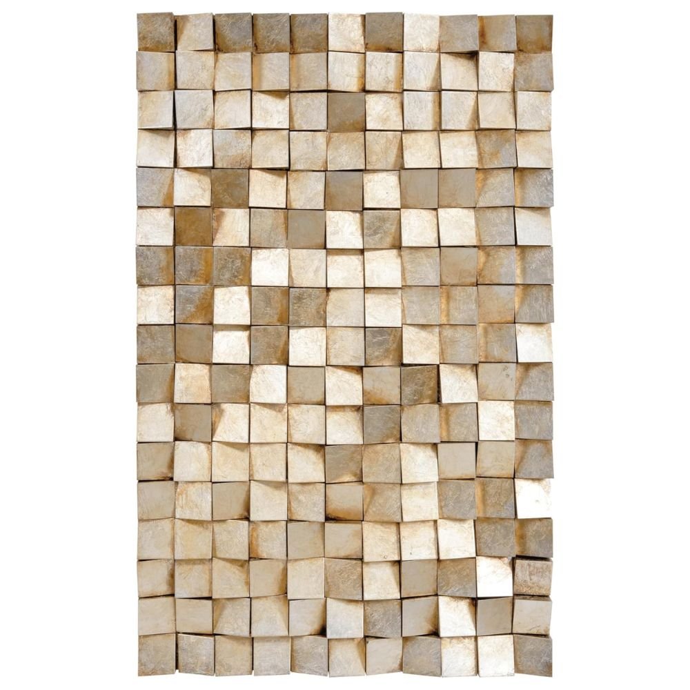 Empire Art Direct Rugged Blocks 3D wood wall art with gold leaf