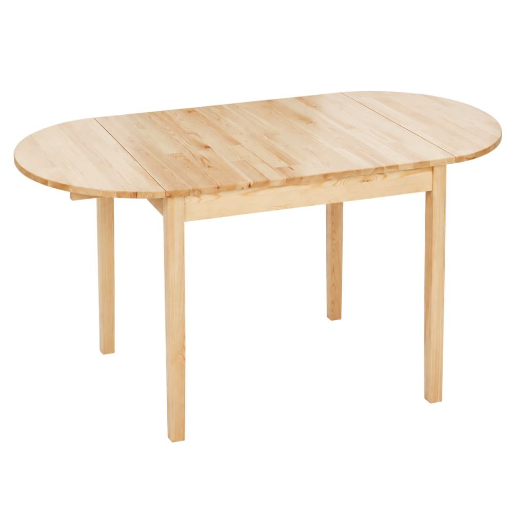 HOMCOM Solid Wood Drop-Leaf Dining Table