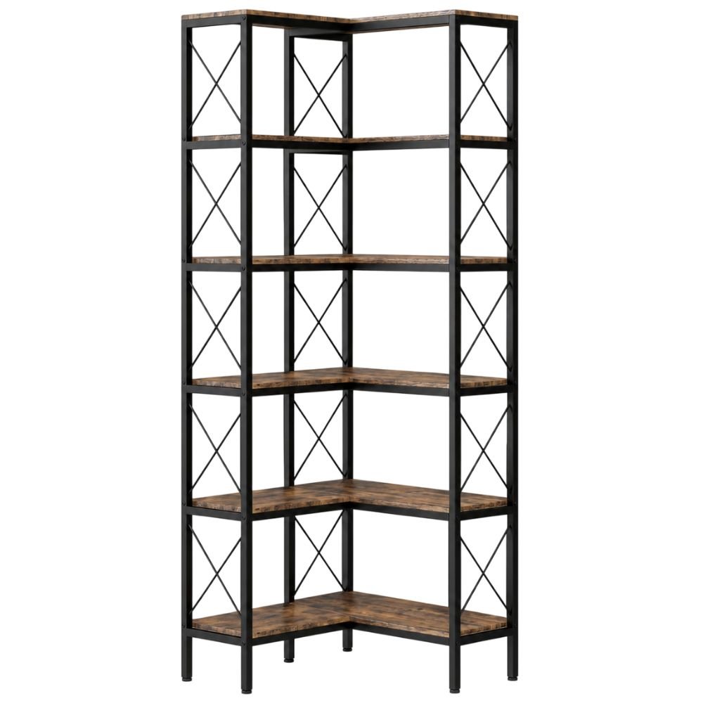 HOMCOM 5-Tier L-Shaped Corner Bookshelf