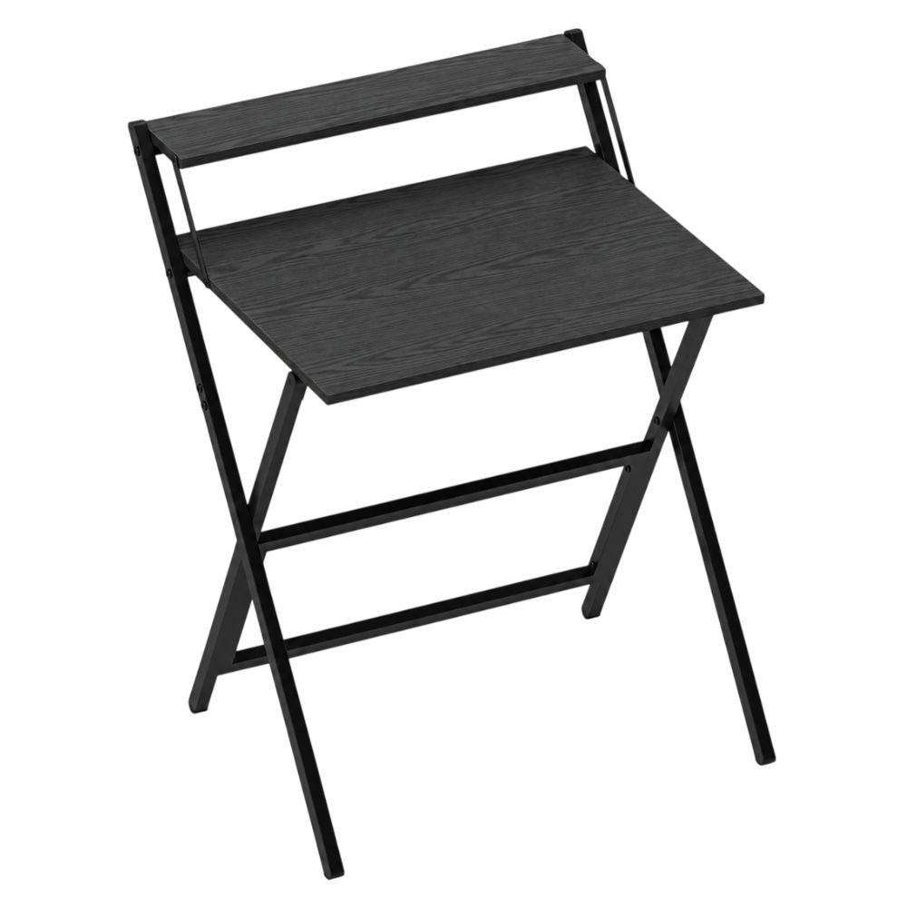 HOMCOM Small Folding Desk With Monitor Shelf