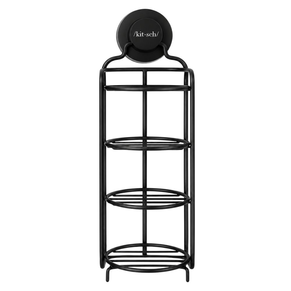 Kitsch self-draining shower caddy for bar-format shampoo, conditioner, and soap