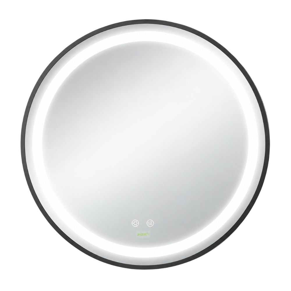 kleankin Round LED Mirror, Dimmable