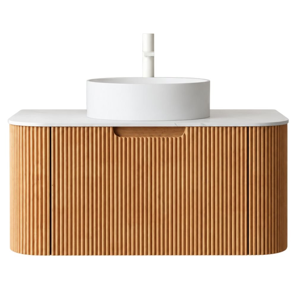 LKTART Floating Vanity With Round Vessel Sink