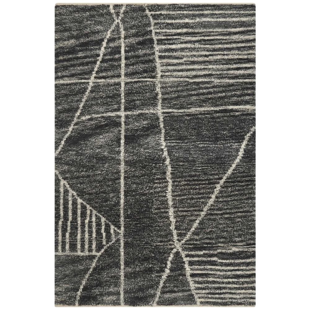 LOOMY Lulu Shaggy Wool Rug, Steel Grey