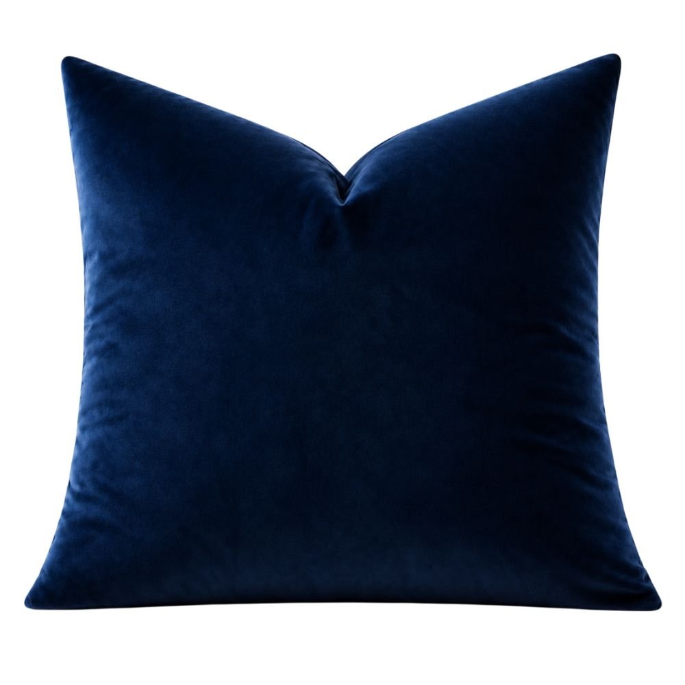 MIULEE Velvet Throw Pillow Covers, 18 x 18, Pack of 2, Dark Blue