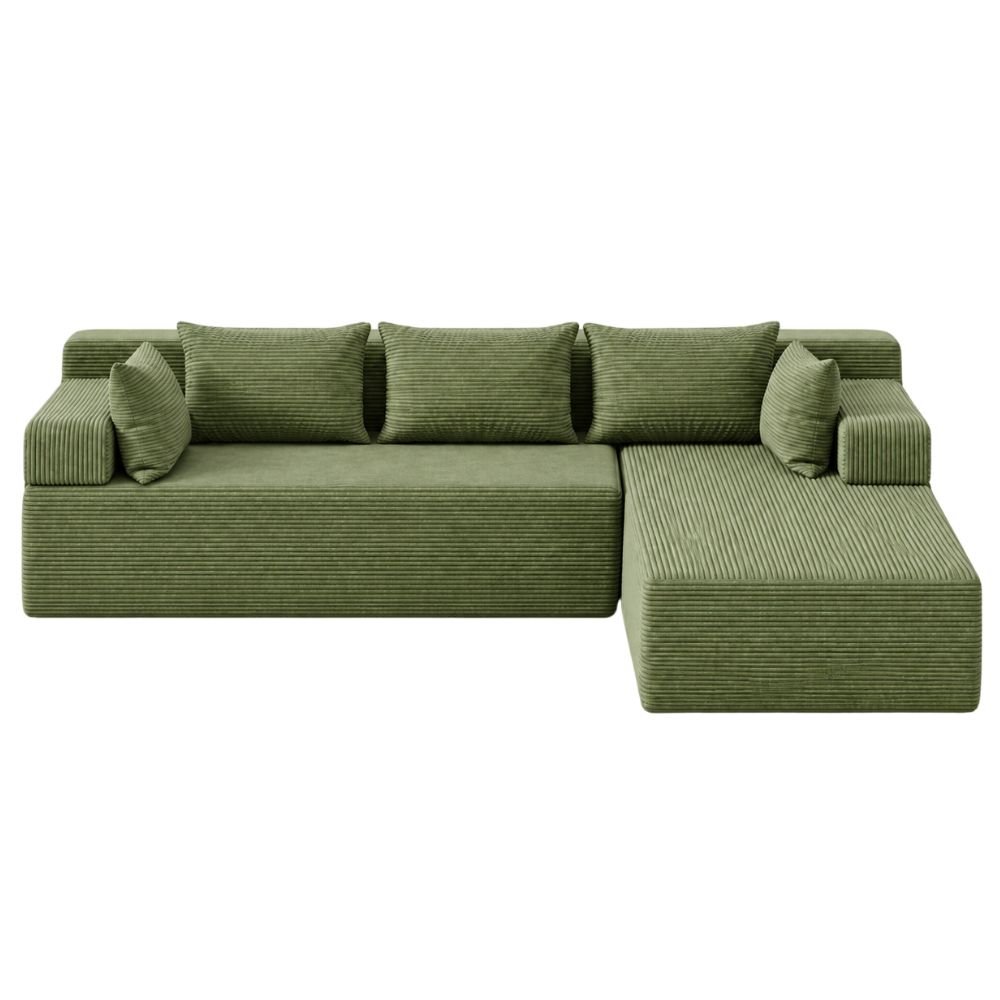 monvane L-Shaped Sectional Couch (Corduroy)