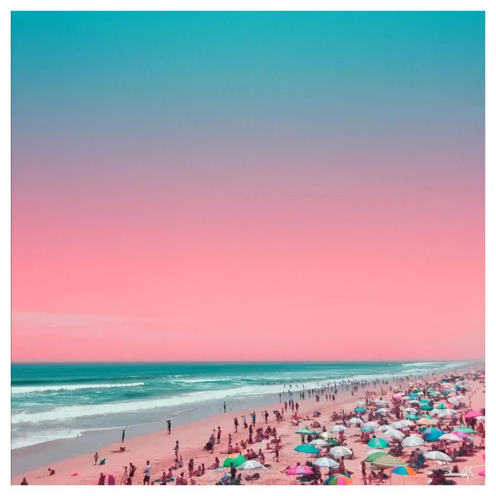 Pastel Beach Wall Art, a soft coastal print