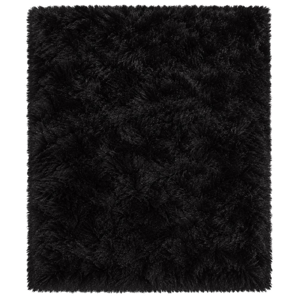 Quntue Black Shag Area Rug, 8×10