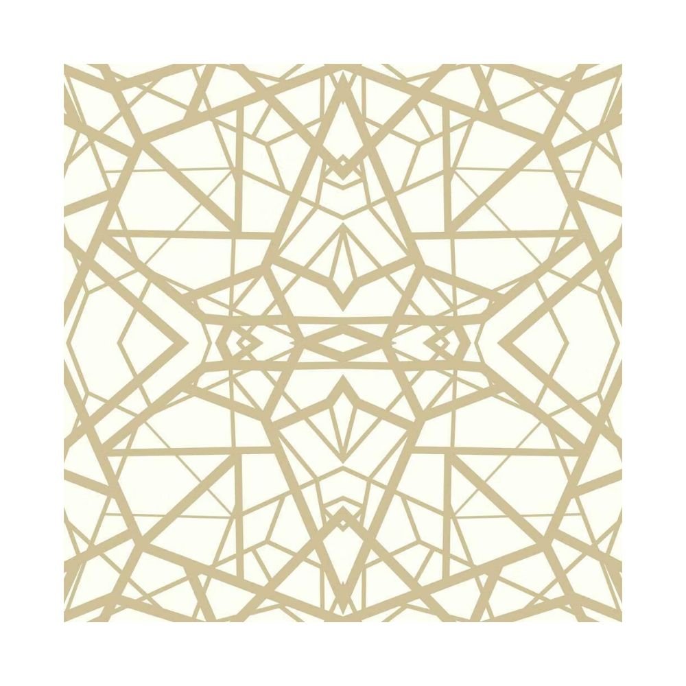 RoomMates Shatter Geometric Peel and Stick Wallpaper (White/Gold)