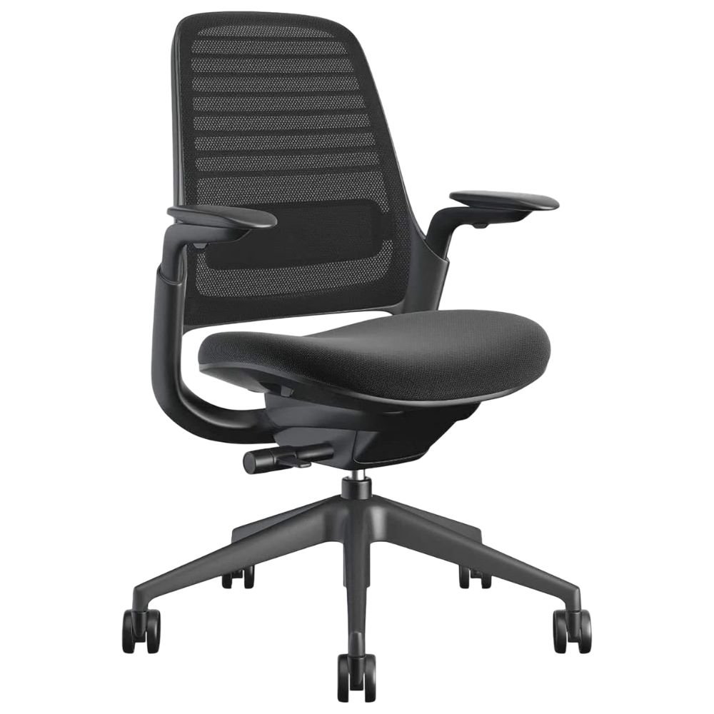 Steelcase Series 1 Ergonomic Office Chair (Licorice, 3D Microknit)
