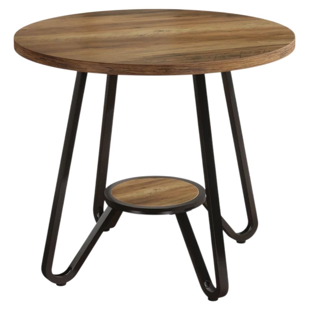 Tribesigns Round Dining Table With Open Shelf