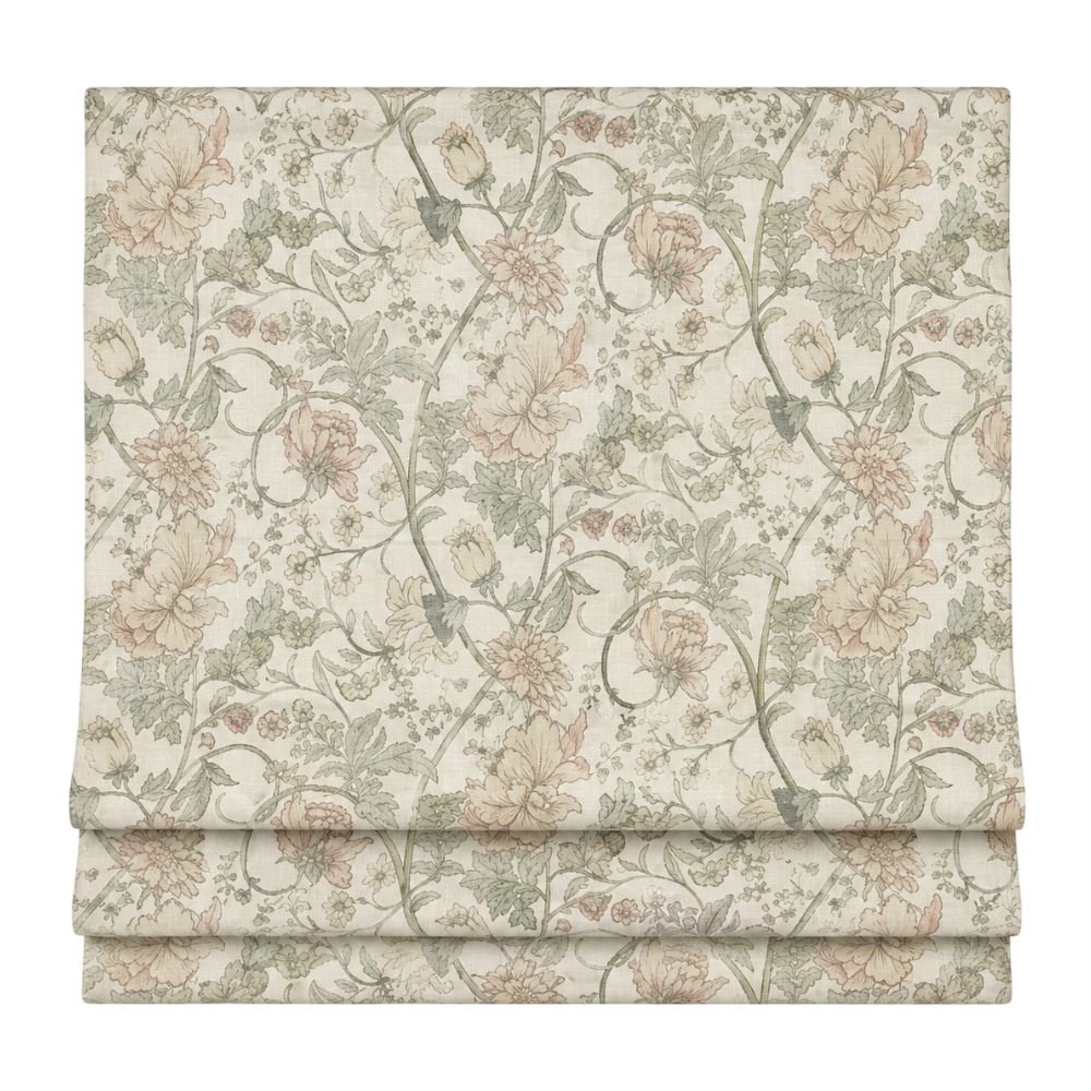 TWOPAGES Gabrielle De Winter Print Cotton Roman Shade