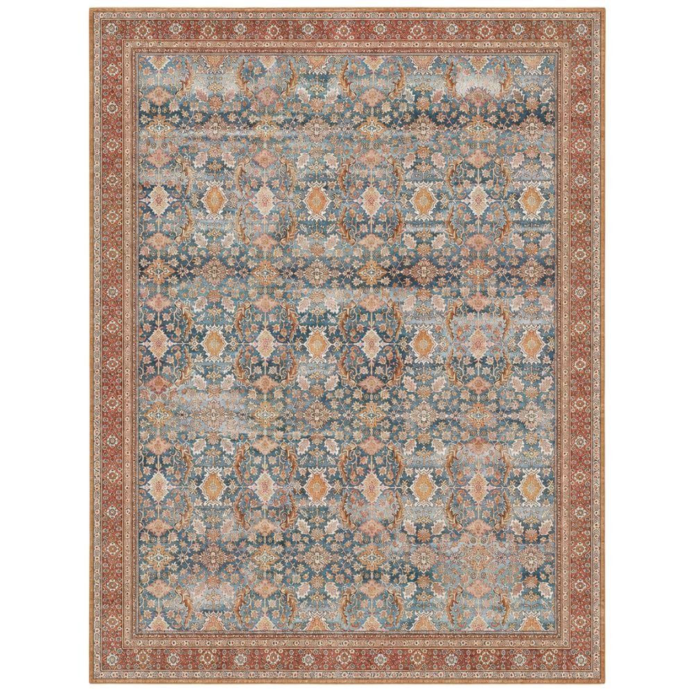 Yarooge Vintage Distressed Area Rug, 8×10, Rust Clay