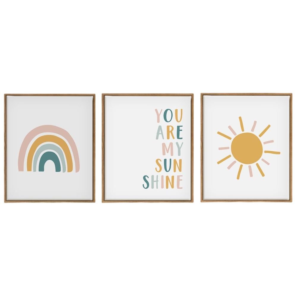 You Are My Sunshine nursery canvas print, gallery wrap