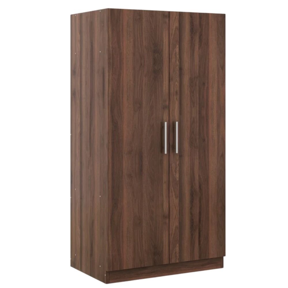 2-Door Wooden Wardrobe Armoire