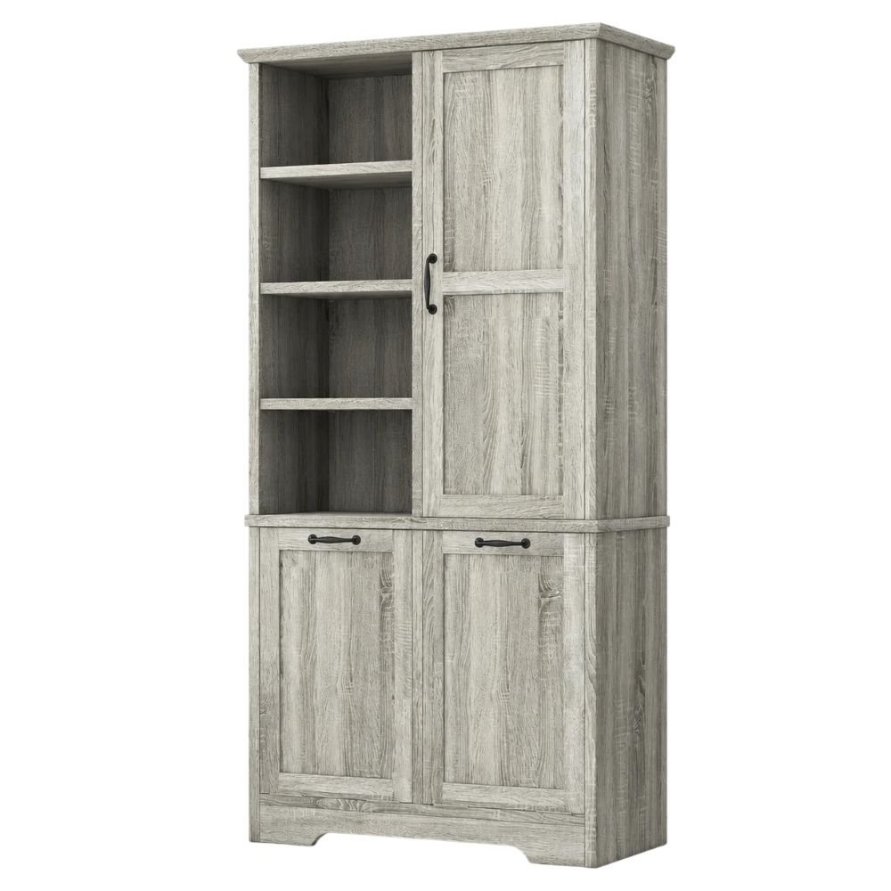 Bellemave Tall Bathroom Cabinet With Tilt-Out Hamper