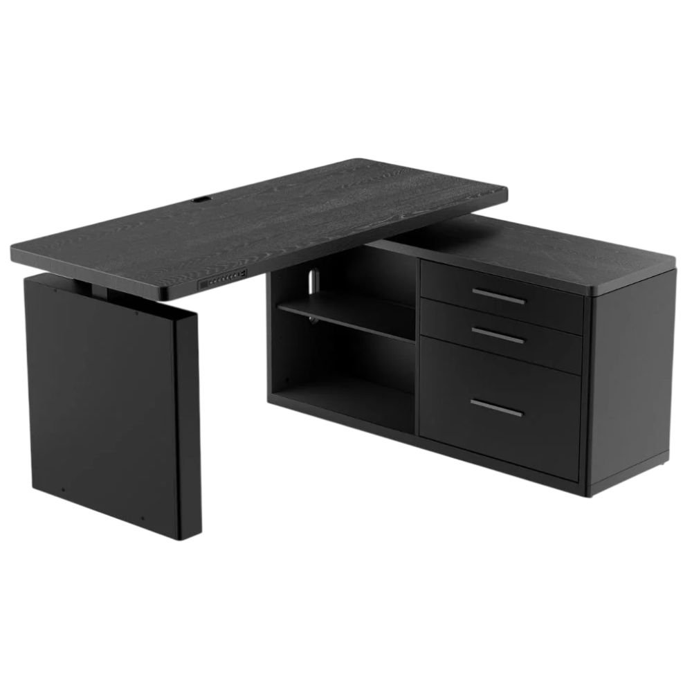 ErgoAV L-Shaped Executive Standing Desk