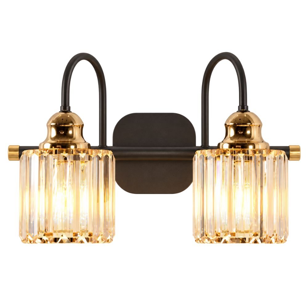 ExBrite 2 Light Gold Crystal Vanity Light