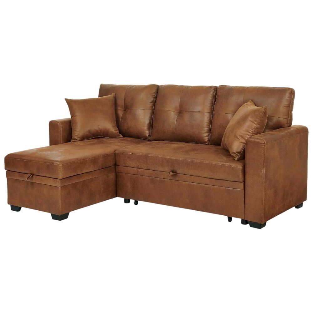 GOWE Sectional Sleeper Sofa With Pull-Out Bed and Storage Chaise
