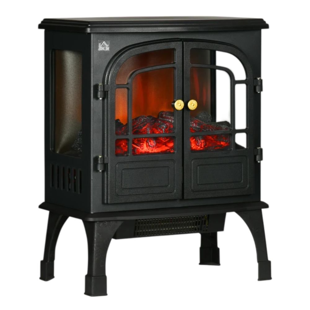 HOMCOM Electric Fireplace Stove With Arched Doors