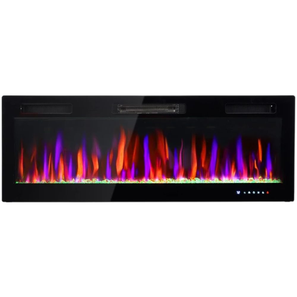 HOMCOM Recessed and Wall-Mounted Electric Fireplace