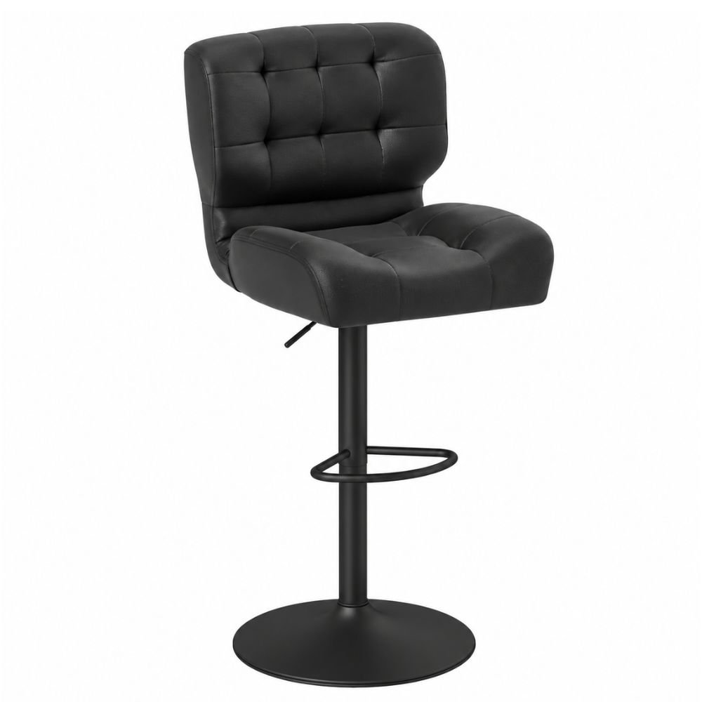 HOMCOM Adjustable Swivel Bar Stools With Footrest, Set of 2