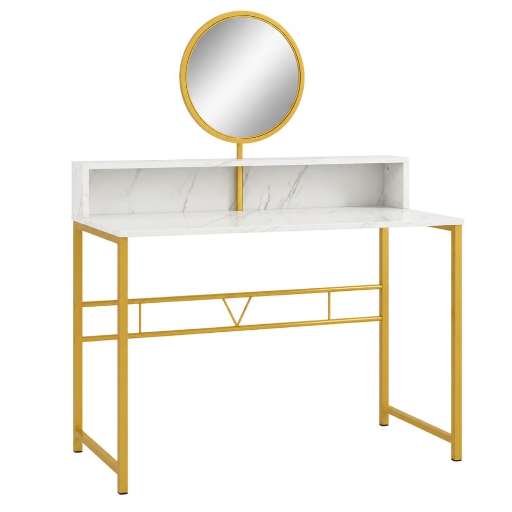 HOMCOM Modern Vanity Makeup Desk With Mirror