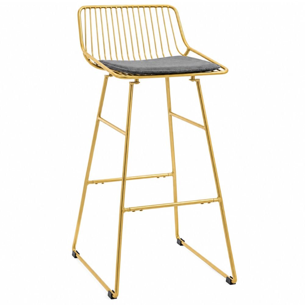 HOMCOM Metal Wire Bar Stools, Set of 2