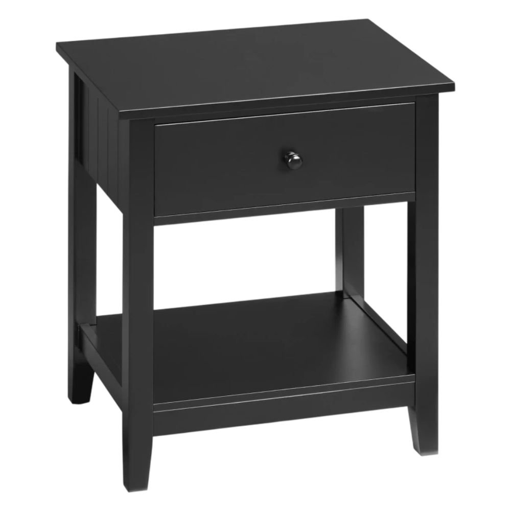 HOMCOM Modern Bedside Table With Drawer and Shelf