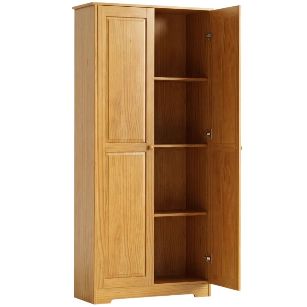 HOMCOM Pinewood Pantry Cabinet