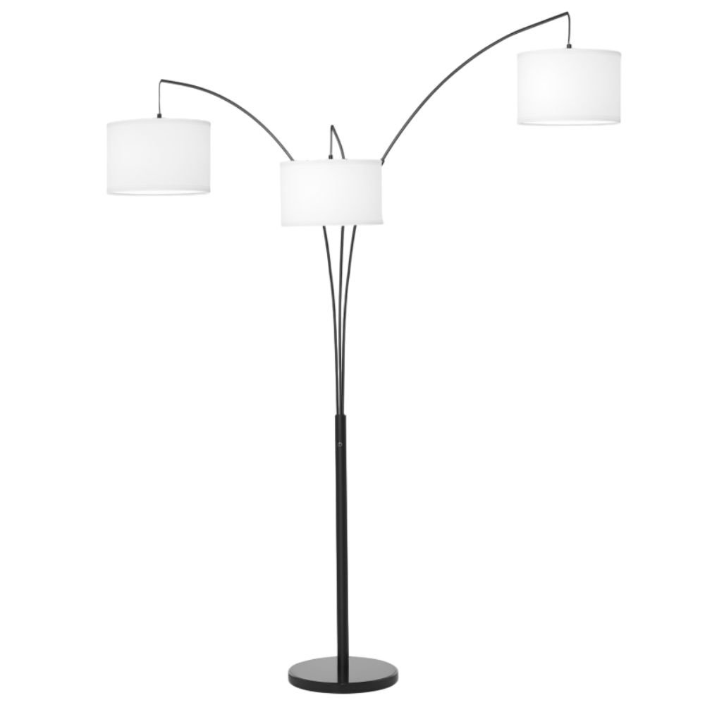 HOMCOM Trinity Arc Floor Lamp With Marble Base