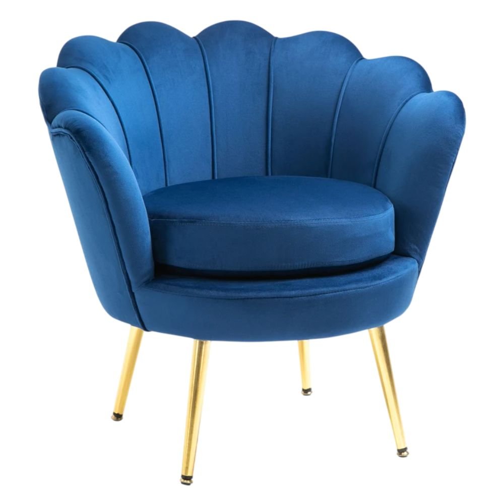 HOMCOM Velvet Shell Accent Chair