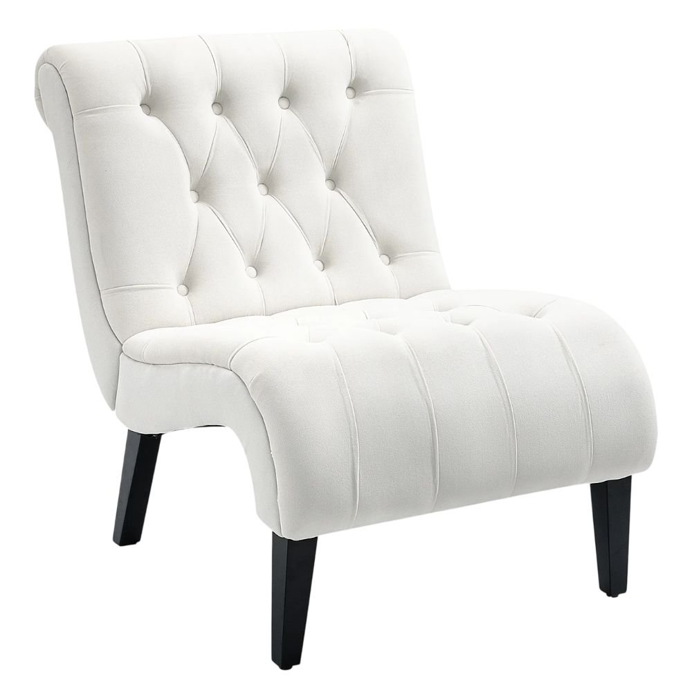 Homrest Armless Velvet Accent Chair
