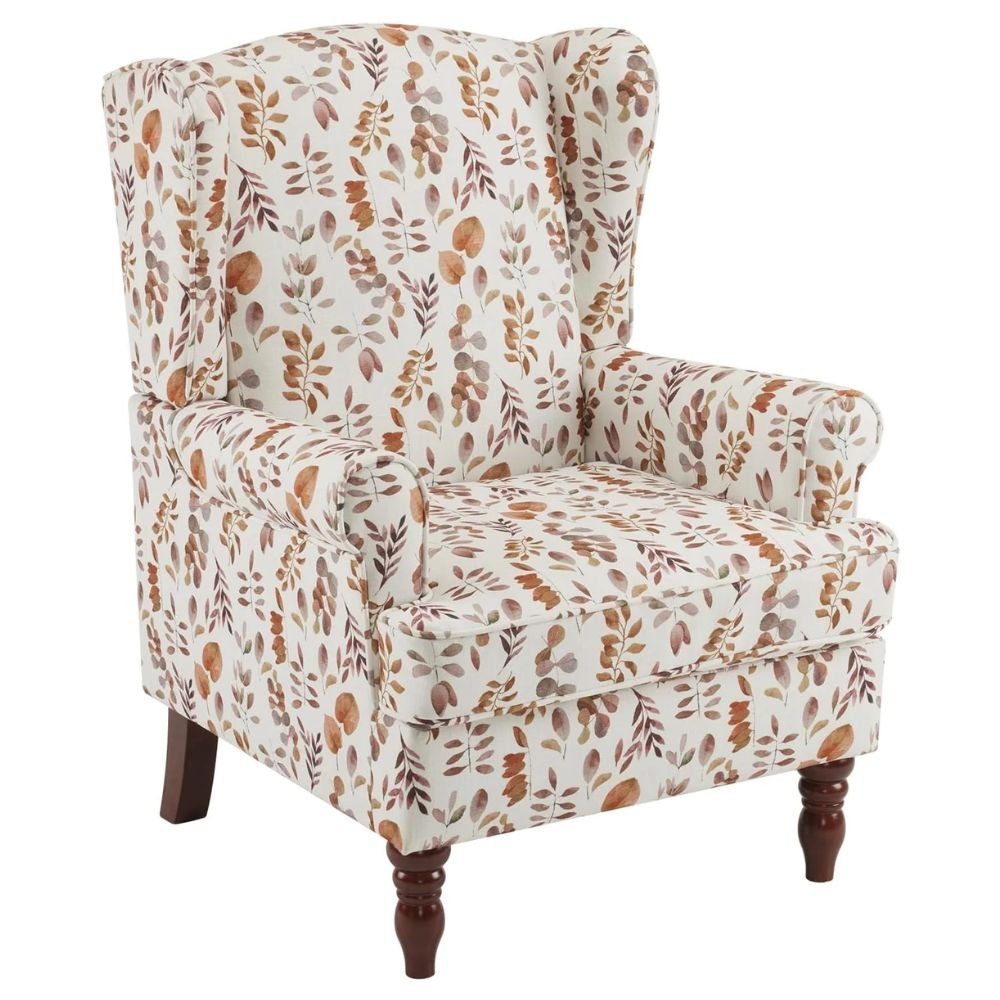 Homrest Floral Wingback Accent Chair
