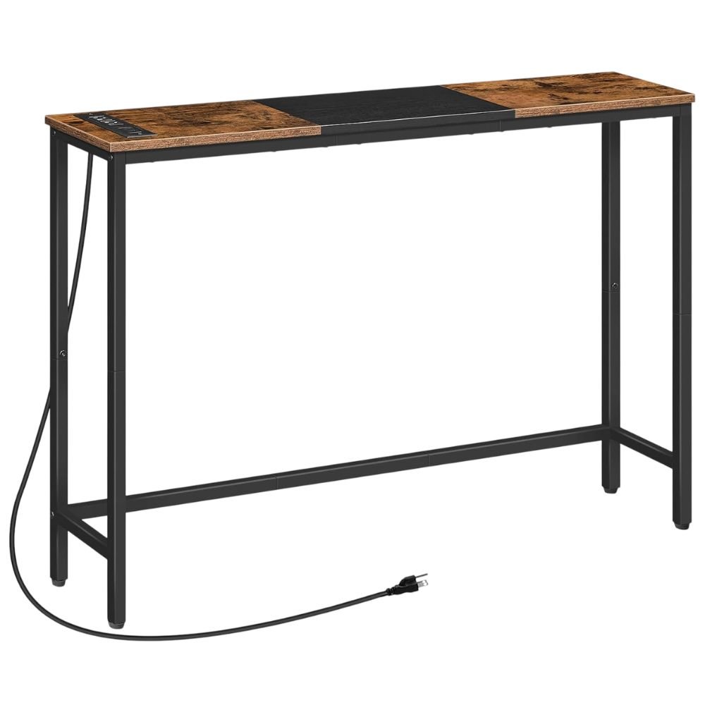 HOOBRO Narrow Console Table With Power Outlets