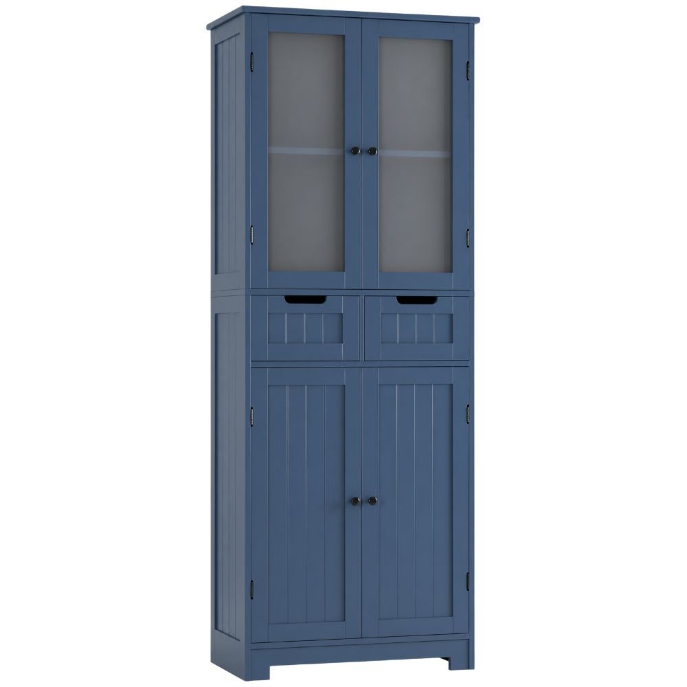 HORSTORS Linen Cabinet With Glass Doors