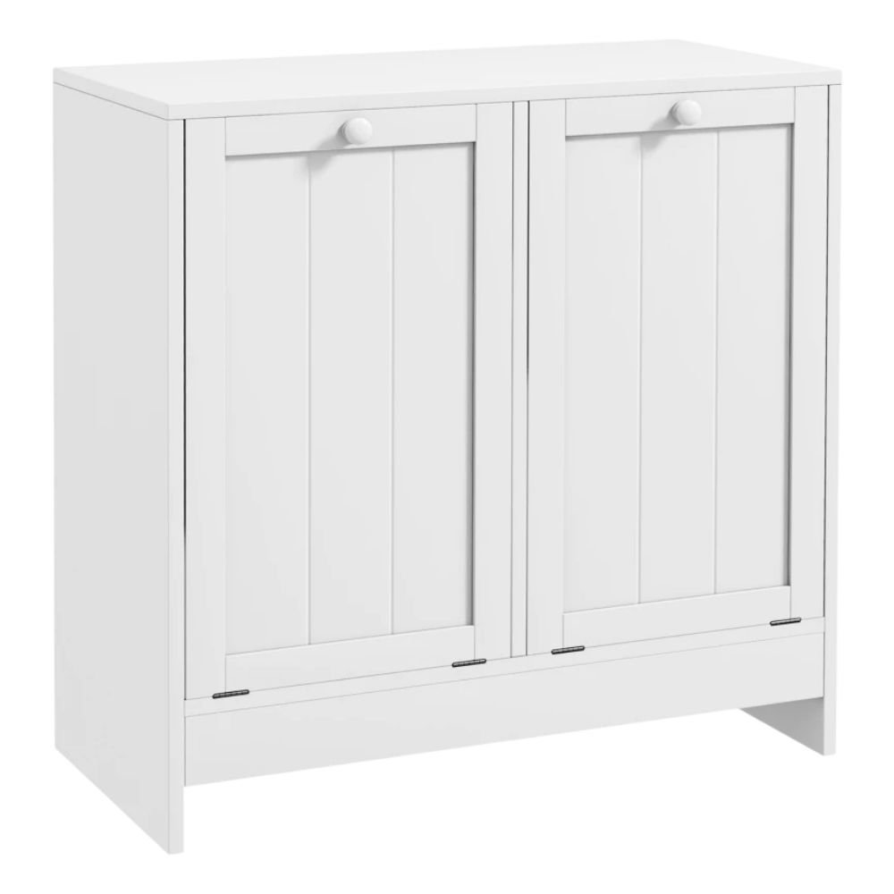 kleankin Tilt-Out Laundry Cabinet With Two Hampers