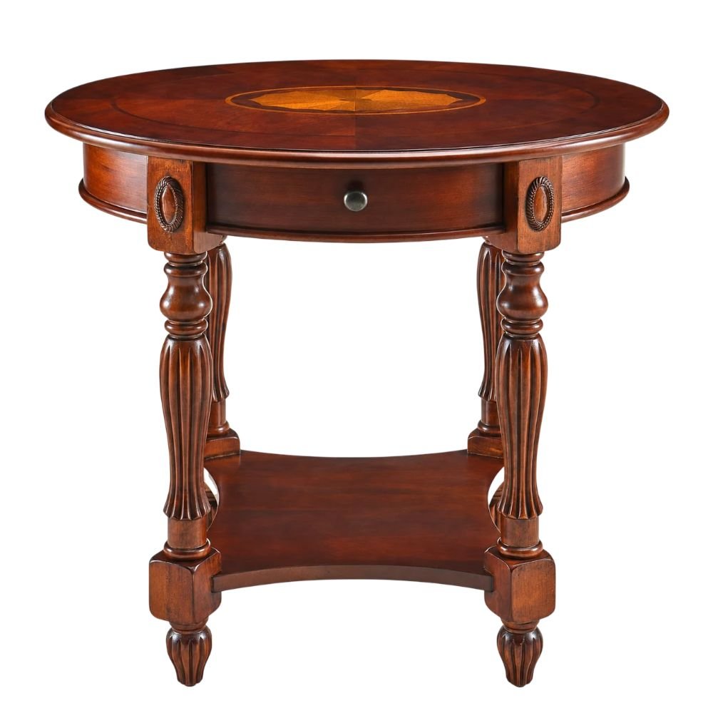 MODERION Oval End Table With Drawer