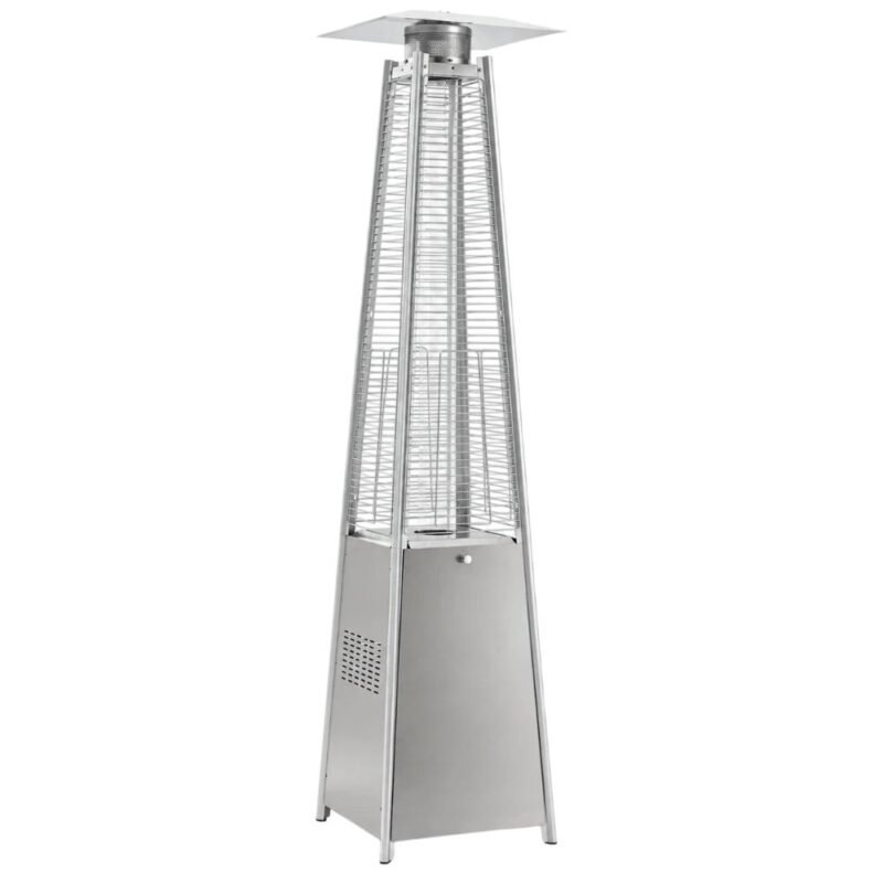 Pamapic Pyra Pyramid Patio Heater With Glass Flame Tube