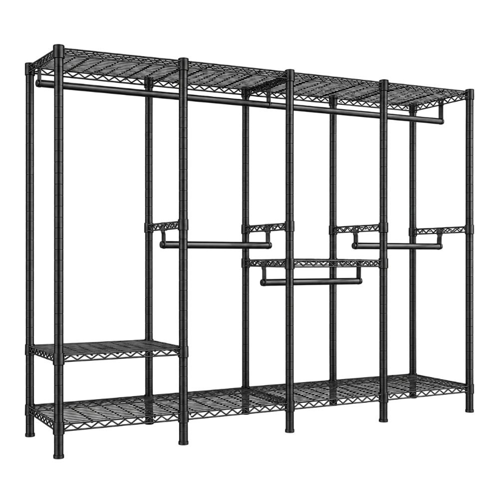 Raybee Wide Clothing Rack With Shelves