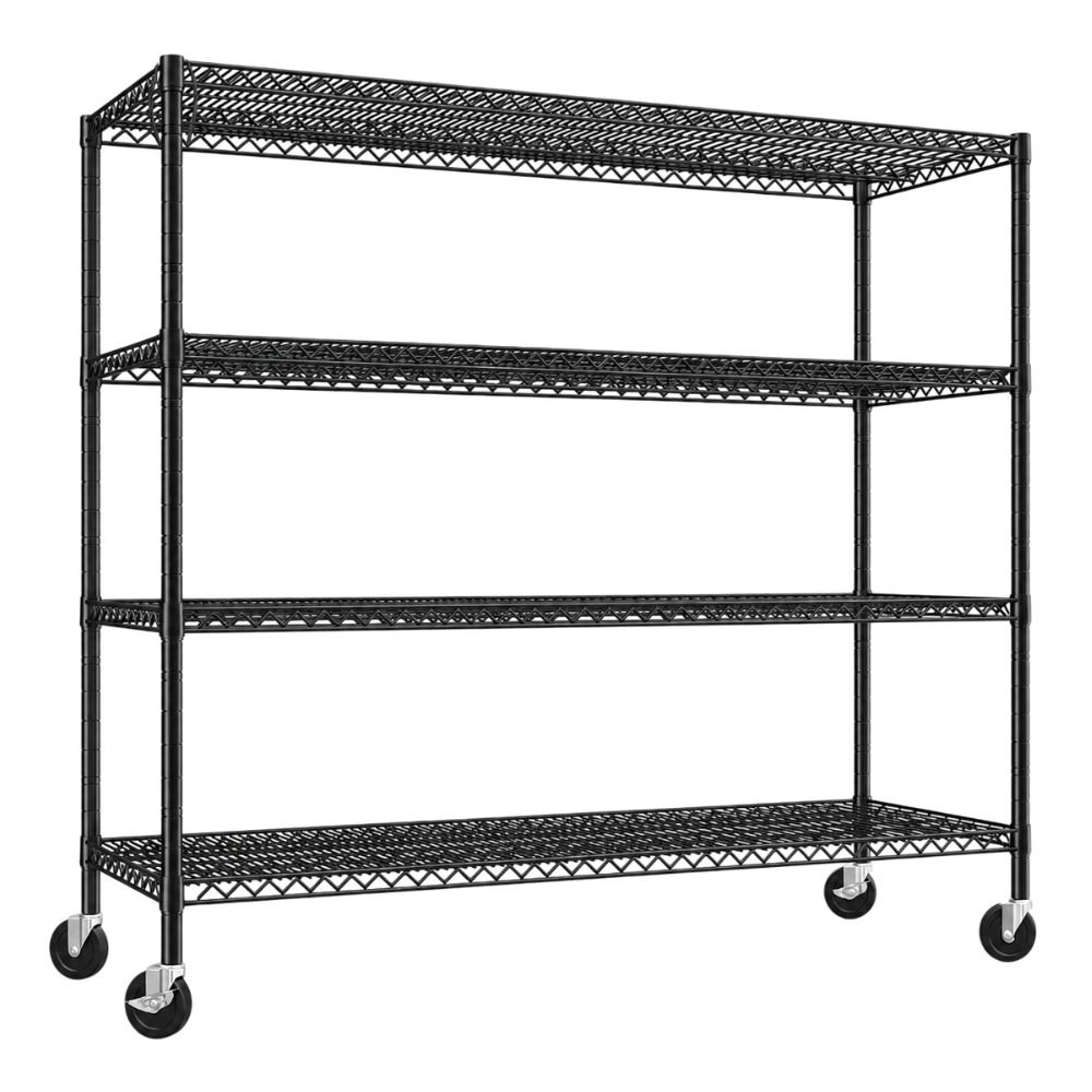 Reibii Heavy Duty Rolling Wire Shelves
