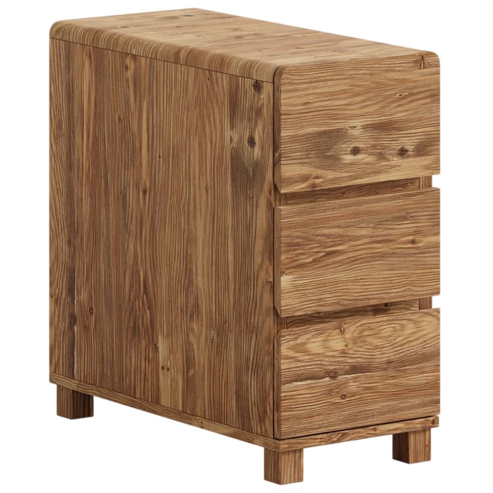 Tribesigns 3 Drawer Solid Wood Nightstand