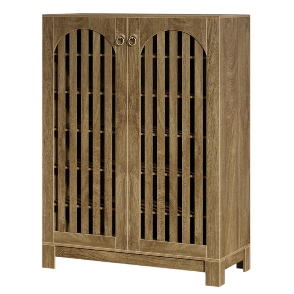 Tribesigns 6 Tier Shoe Cabinet With Airy Doors