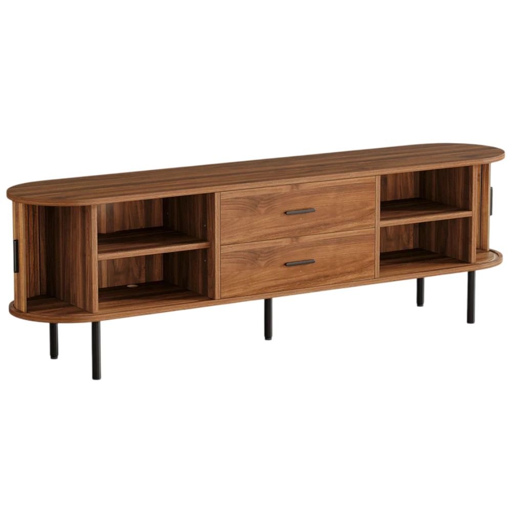 Tribesigns Media Console With Sliding Tambour Door